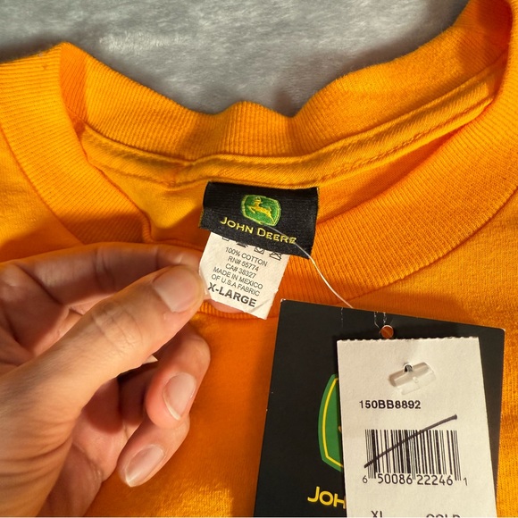 John Deere Growing Up Country T Shirt Mens XL Gold NEW - Picture 4 of 8